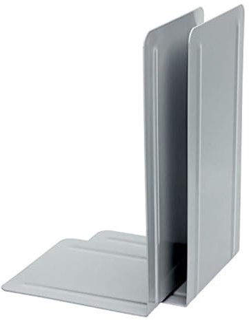 Alco 4303-29 - Fermalibri in metallo, 130 x 240 x 140 mm, 2 unità, colore: Grigio