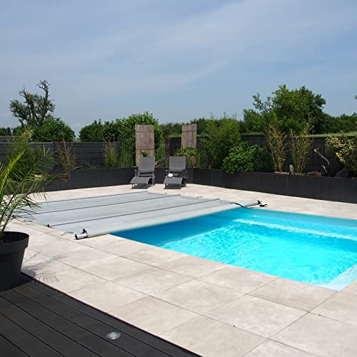 Well Solutions® 1m² Schwimmbad Pool Sicherheits Abdeckung Sommer-Winter Ganzjahres Sicherheitsabdeckung mit Zertifikat Preis pro m² fix und fertig für Rechteck Becken