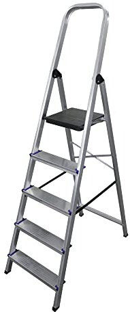 Escalera domestica de aluminio Altipesa (Aluminio, 5 PELDAÑOS)