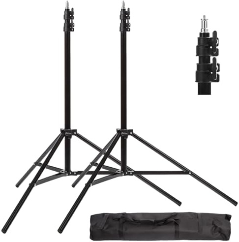 Pair of Photography Light Stand for professional photo studio photolamps Light Stand 2m 6.6 feet Adjustable Flash Continuous Light Stand