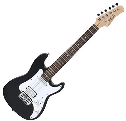 Rocktile Sphere Junior Black 3/4 Chitarra Elettrica (battipenna bianco, 1 Humbucker, 1 Single Coil, 22 tasti, tastiera in palissandro, manico in acero)