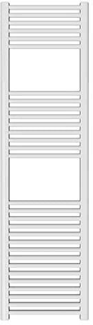 ERCOS Scaldasalviette Termoarredo Bagno Dimensioni 400x1500 MM Radiatore Colore Bianco , Attacchi da 1/2 Fornito Con Kit Montaggio