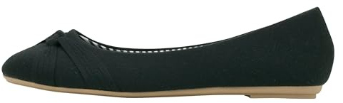 Fitters Footwear That Fits stora damskor Ballerina Amy, fashionabla skor i stor storlek, bekväma ballerinaskor, svart, 45 EU