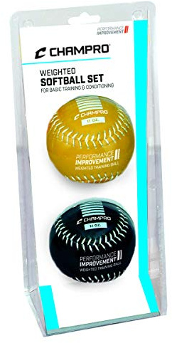 Champro Advanced - Softball de Entrenamiento Pesado (Amarillo/Negro, 30,48 cm)