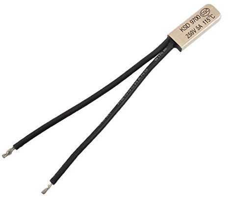 sourcing map Temperaturregler Temperaturschalter Öffner 250V 5A KSD9700 115 Celsius Bimetall