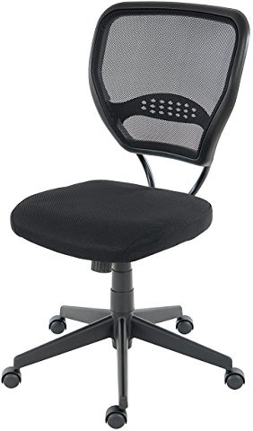 Mendler Profi-Bürostuhl Seattle, Chefsessel Drehstuhl, 150kg belastbar, Stoff/Textil - schwarz ohne Armlehnen