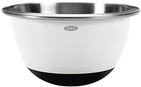 OXO Good Grips 1.5-Quart White Stainless Steel Mixing Bowl