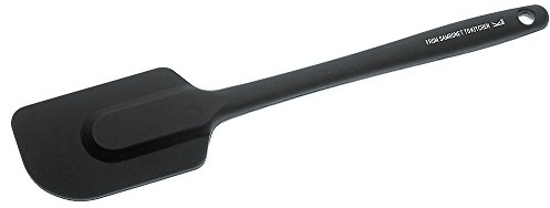 Sambonet Gadgets Kitchen Spatola, Leicht und Antihaft, Ideal zum Rühren von Teigen, Silikon, Spülmaschinenfest, 26 cm, Schwarz