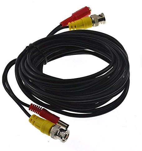BW Cavo di alimentazione video BNC da 5 m per sistema di sicurezza CCTV DVR, da maschio a maschio, compatibile con macchina DVR, VCR, registratore DVD, TV, scheda di acquisizione, multiplexer