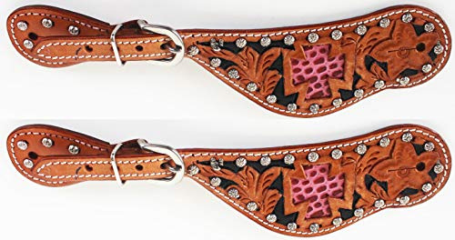 CHALLENGER Horse Western Riding Cowboy Boots Leather Spur Straps Tack 7418