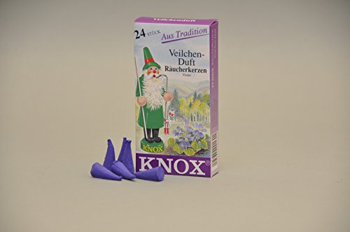 Knox Räucherkerzen/Räucherkegel - Veilchen - 24 Stück/Pkg. (1, Veilchen)