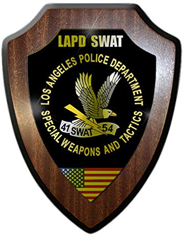 Placa de escudo LAPD SWAT Los Angeles Police Department Special Weapons #18390