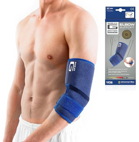 Neo-G Ellbogenstütze – bei Epikondylitis, Tennis-/Golferarm, Verstauchungen, Arthritis – Verstellbare Kompression – Medizinprodukt der Klasse 1