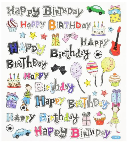 Hobby Design Sticker * Happy Bithday Geburtstag * Aufkleber 3452346