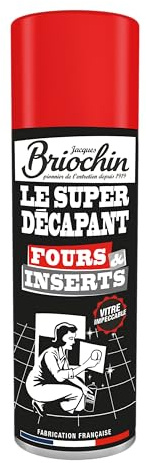 Jacques BRIOCHIN - Super Décapant Four et Inserts - Formule Mousse - Ne coule Pas - Elimine dépôts de suie et Goudron - Fabriqué en France - 500ml