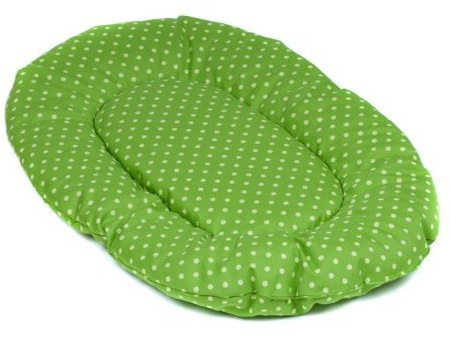 adena Hundekissen oval 108 x 68 cm - Tupfen grün