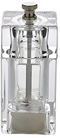 Genware NEV-SPSQ10 Square Salt/Pepper Grinder, Acrylic, 10 cm