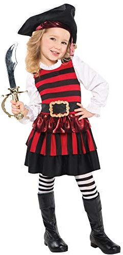 amscan Child Girls Little Lass Pirate Book Day Week Fancy Dress Costume