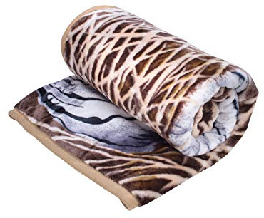 HAFIX Kuscheldecke – extra Weiche & Flauschige knitterfeste Flanell-Fleece Decke 'Weißer Tiger'- Wolldecke Überwurfdecke 160x220cm für wohlige Wärme & gemütliche Atmosphäre auf dem Sofa & im Bett.