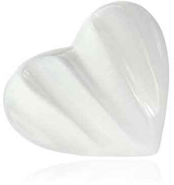 budawi® - Selenit Handschmeichler Herz Dekoherz Edelsteinherz Handstein