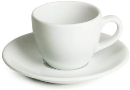 Genware Espresso Cups and Saucers 3oz / 90ml, 312109/182112, Pack of 6