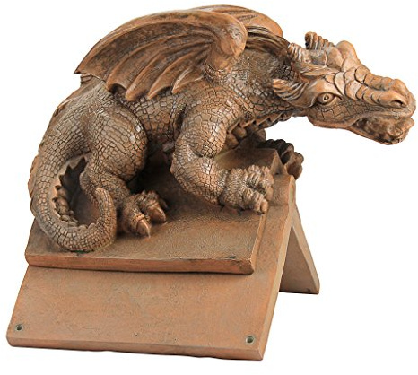 Design Toscano Apex, der geflügelte Drache, Skulpturaler Dachsitzer