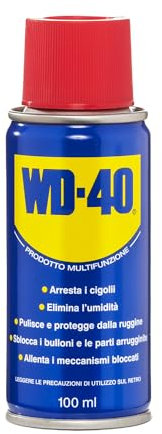 WD-40 - Prodotto Multifunzione - Lubrificante Spray - Elimina i cigolii, sblocca, elimina l’umidità, previene la ruggine - Compatibile con tutti i metalli, plastica e gomma - Senza silicone - 100ml