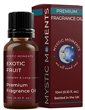 Mystic Moments | Olio di fragranze di Frutta esotica - 10 ml - Perfetto per saponi, Candele, Bombe da Bagno, bruciatori di Olio, diffusori e Articoli per la Cura della Pelle e dei Capelli