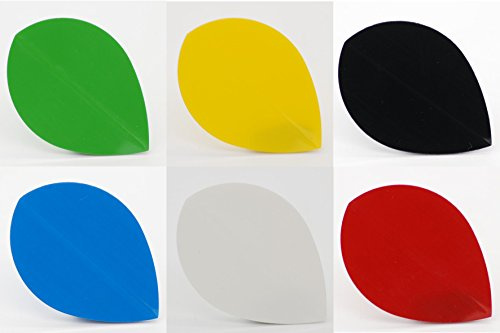 Bullydarts Pear shaped dart flights - Choice of colours/set amount (Clear/Transparent, 10 set)