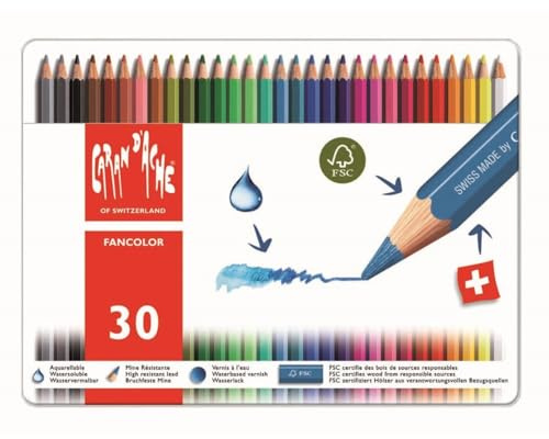 Caran d'Ache Farbstift-Set 30 Farben, grün, 1288.330