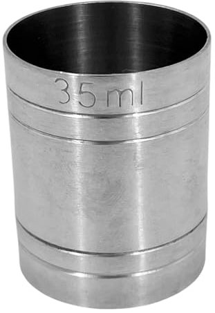 Chabrias Ltd Premium 35ml Stainless Steel Silver Thimble Measure Barware Professional Spirit Measuring Cups, Home Bars, Cocktail Stations & Bartenders, Government Stamped