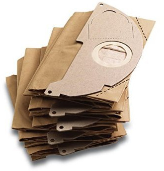Karcher 6.904-322.0 Paper Filter Bags (Pack of 5) for Water and Dust Vacuum Cleaners Compatible with: A2000 to A2099 and WD2.000 to WD2.399