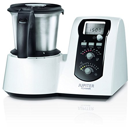 Jupiter 881100 Mycook 1.6 Küchenmaschine mit Rezeptbuch, weiß