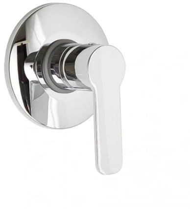 Kiamami Valentina - Jacuzzi - Rubinetto Miscelatore Incasso Doccia Monocomando | Serie Nora | Ottone Cromato | Diametro 116 mm, Cartuccia Ceramica 35 mm, Bianco, Ottone