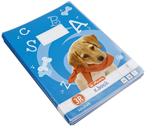 Herlitz Schulheft x.book A4, Lineatur 3R, 3. Klasse, 16 Blatt, 10 Stück