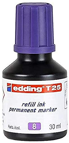 edding T 25 Nachfülltinte Permanent Marker - violett - 30 ml - mit Tropfenspendersystem, zum schnellen Nachfüllen fast aller edding Permanent Marker