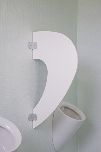 Kemmlit Urinal Trennwand Imola Reinweiß aus HPL, Schamwand WC Herren, TÜV zertifiziert