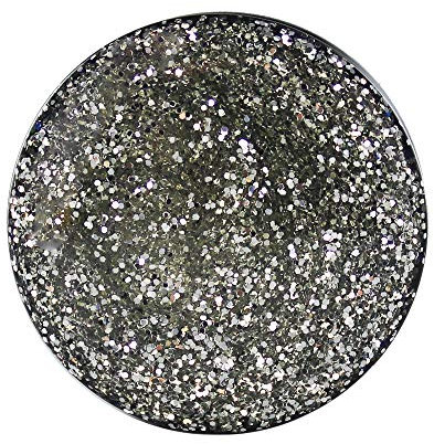 eeddoo Flesh Tunnel Glitzer Schwarz Acryl Glas Blau 12 mm