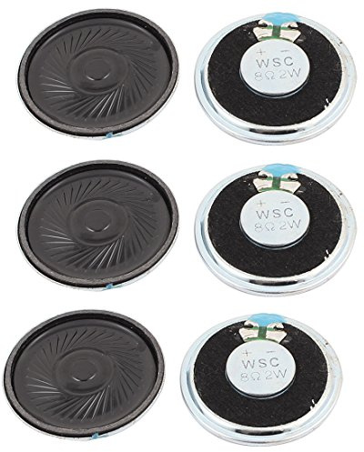 sourcing map 6 Stück 2W 8 Ohm Interner Mini-Magnetlautsprecher Lautsprecher | 40mm Durchmesser