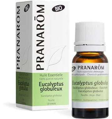 PRANAROM - Eucalipto Bio - Aceite Esencial 100% Quimiotipado - Eucalyptus Globulus - Defensas Naturales - Purificador - Difusión Atmosférica - AEQT - 10ml