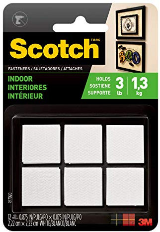 SCOTCH - Indoor Fasteners White 7/8 in