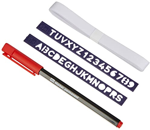 Prym 610875 Wäschemarkierset Standard, roter Stift, Markierfarbe: Rot