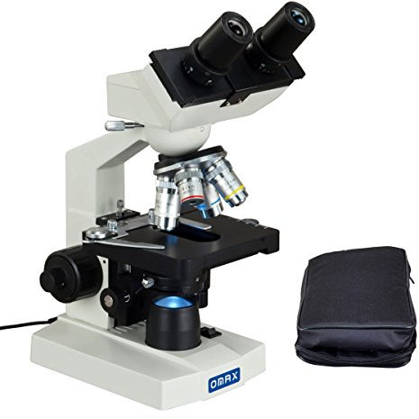 AmScope M82EZ-A188V OMAX Labor LED-Binokularmikroskop für Biologische Verbindungen mit Vinyl-Tragetasche, 40x-2500x