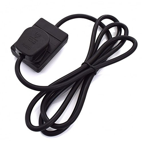 Extension Lead - 1 Gang Plug Socket - Black Power Cable 2m
