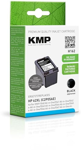 KMP Tintenkartusche für HP Officejet 5740; Envy 5640, 7640, H162, black