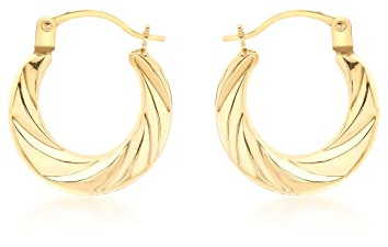 Carissima Gold Damen Creole 9k (375) Gold Verflochten