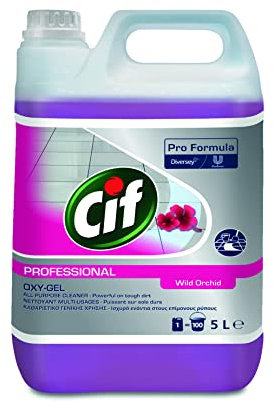 Cif Oxygel Orchidée - Nettoyant sols et multi-usages professionnel - 5L