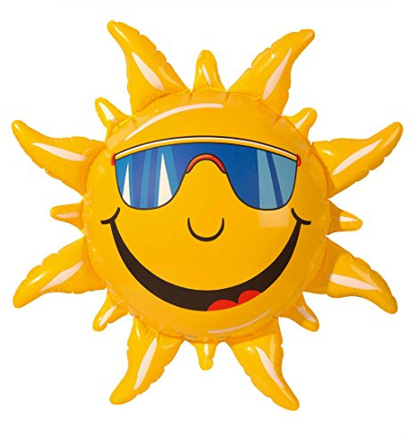 Amakando Sonne aufblasbar Sommerdeko Dekosonne Stranddeko Gartenparty Deko Beach Party Dekoration Partydekoration