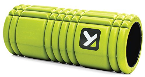 TriggerPoint Grid Faszienrolle mit Kostenlosen Online-Videos, Kompakte Massagerolle, Tragbare und Vielseitige Faszienrolle, Grün, 13''/33cm