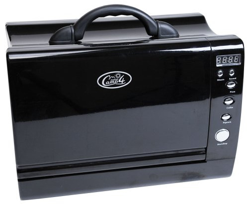 Camp 4 Mikrowelle Mikrowelle 12v/230v Schwarz - Hornillo para Acampada, Color Negro